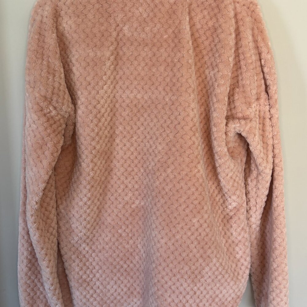 Simply Southern Women Large Pink Sherpa Pullover Fleece Snap Neck Cozy‎ Soft - Picture 4 of 8